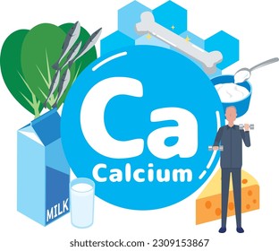 Elderly man exercising with calcium