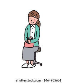 Elderly man listening to talk Doctor diagnosis diagnosis counseling illustration