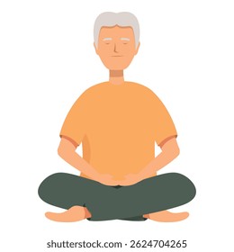 Elderly man practicing yoga and enjoying a moment of mindfulness