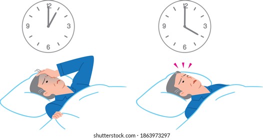 Elderly man with sleep disorders