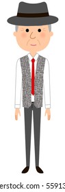 Elderly man who are fashionable