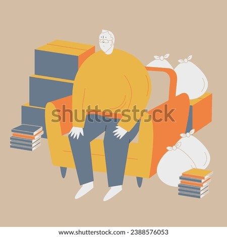 An elderly man who hoards things.