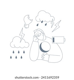 An elderly man who is not feeling well.