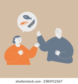 An elderly man who refuses to take nourishment.