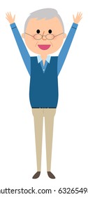 Elderly man,Cheers