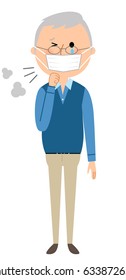Elderly man,Physical condition badness