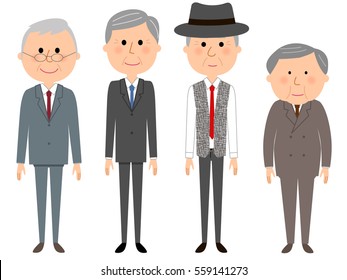 Elderly men who are fashionable