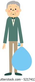 Elderly men who garbage out