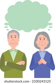 Elderly men and women who think with anxiety