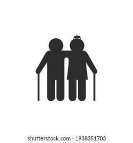 Elderly People Icon Vector Illustration Design Template Web