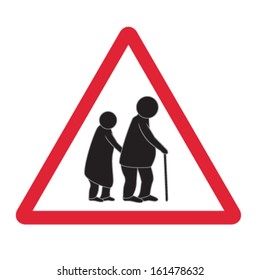 elderly people sign