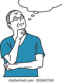 Elderly people thinking about long-term care