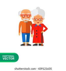 Elderly People Vector Icon