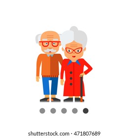 Elderly People Vector Icon