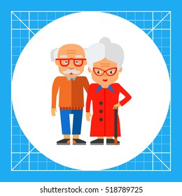 Elderly People Vector Icon
