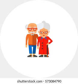 Elderly People Vector Icon