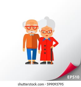 Elderly People Vector Icon