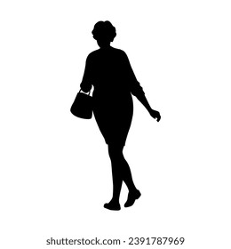 Elderly people walking on street silhouette, silhouettes of elderly woman on street, woman walking