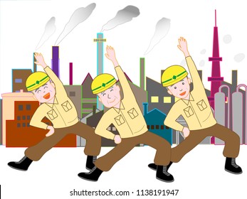Elderly people who are working hard on their jobs.

