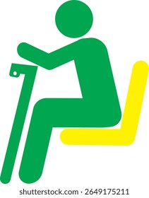 Elderly Person Priority Seat Symbol