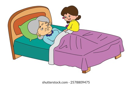 Elderly a smile elderly vectors and illustrations