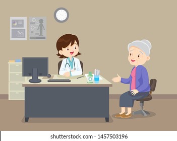 Elderly  walking. Doctor helps  grandmother to go to the walker. Caring for the elderly.doctor and old patient