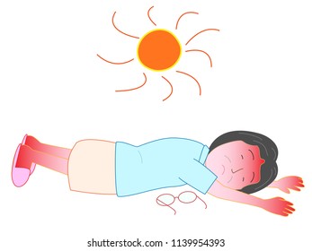The elderly who became heat stroke.