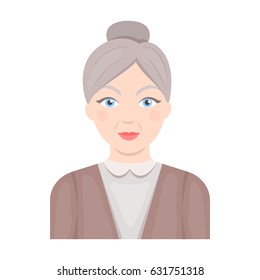 Elderly woman.Old age single icon in cartoon style vector symbol stock illustration web.