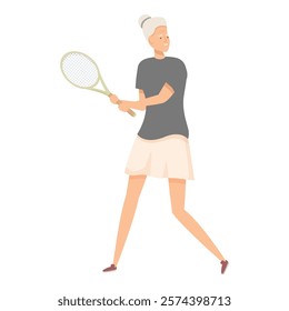 Elderly woman enjoying a tennis match, showcasing the benefits of staying active in old age