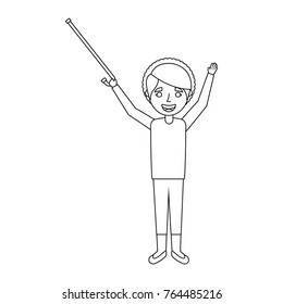elderly woman grandmother character happy expression