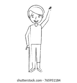 elderly woman grandmother character happy expression