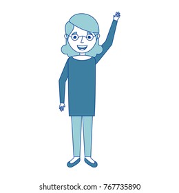 elderly woman grandmother character happy expression