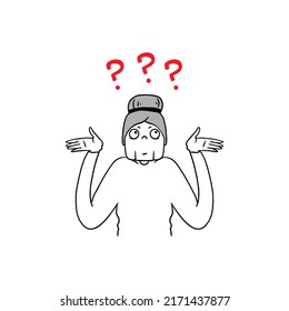 Elderly woman with mental problem dementia. Memory problem concept.