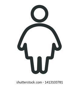 elderly woman - minimal line web icon. simple vector illustration. concept for infographic, website or app.
