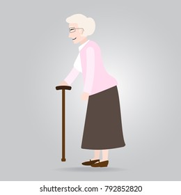 Elderly woman. old people icon vector illustration