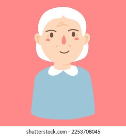 
elderly woman various facial expressions