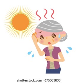 Elderly Women With Heat Stroke.