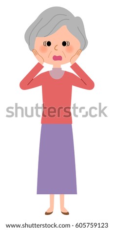 Elderly women,Panic