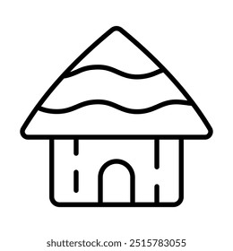 Elder's Hut icon line vector illustration