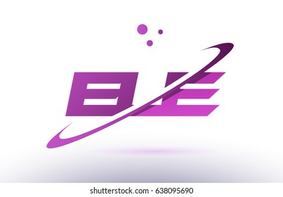 ele e l e  alphabet letter logo combination purple pink creative text dots company vector icon design template