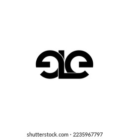 ele lettering initial monogram logo design