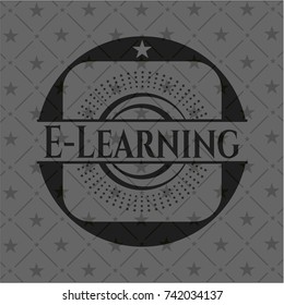 E-Learning black emblem