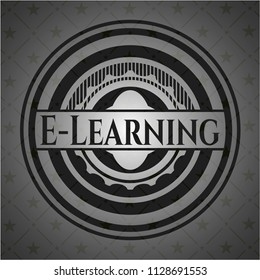 E-Learning black emblem. Vintage.