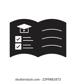 E-learning Black Fill icon set. Online education Elements icon set. Online tuition, e-learning, video courses, Graduation, Education Modern. Black Fill Icon for online Icon, ....