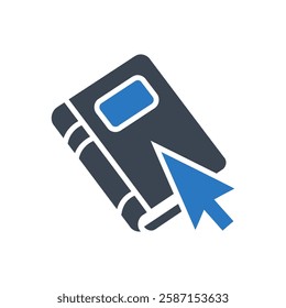 E-learning Book Icon On White Background