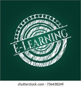 E-Learning with chalkboard texture