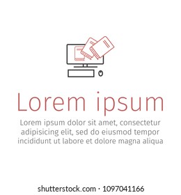 E-learning concept design, vector illustration. Online education icon
