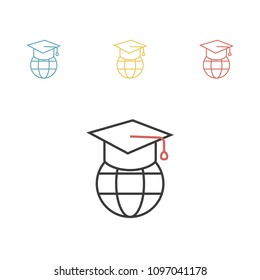 E-learning concept design, vector illustration. Online education icon