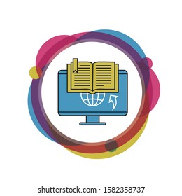 e-learning concept design, vector illustration