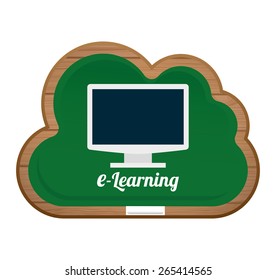 e-learning concept design, vector illustration eps10 graphic 